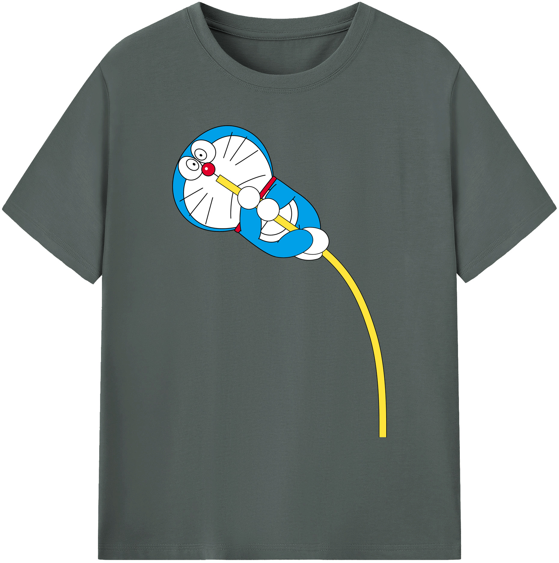 （画像用） ドラえもん Doraemon 綿100％ メンズ半袖Tシャツ｜肌触りやわらか＆通気性